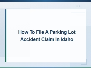 Filing a Parking Lot Accident Claim in Idaho